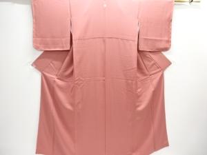 織柄一つ紋色無地着物